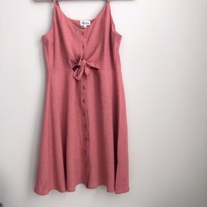 Glam. Pink button down dress